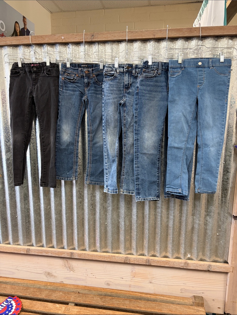 Mixed Girls' Jeans Lot - Black & Various Blue Denim